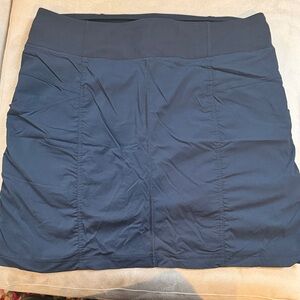 Prana Black Mini Skirt Skort Hidden Drawstring Shorts